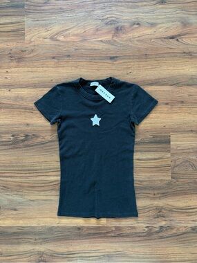 NWT John Galt Black Star Top